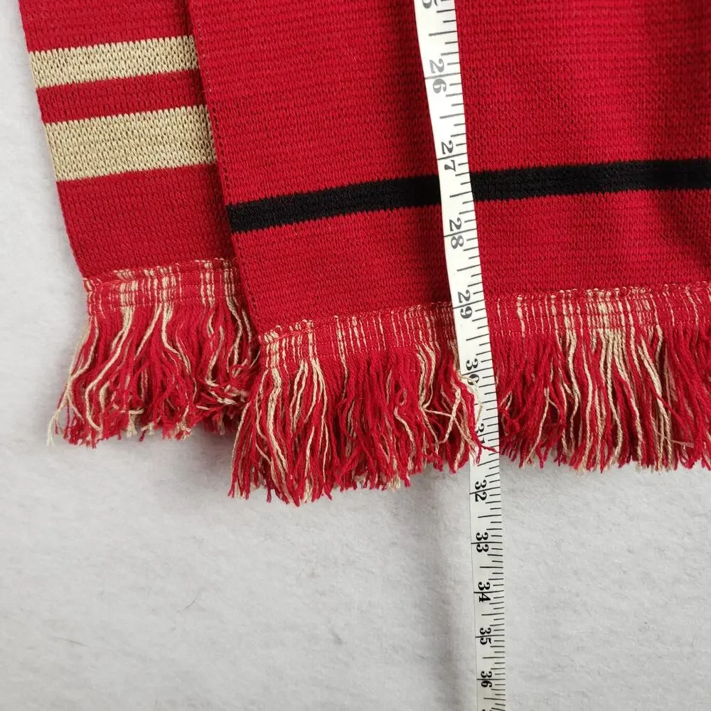 Ruffneck‎ Willamette University OS Fringe Scarf Red Gold Oregon Preppy Varsity